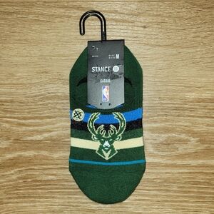 Stance Green No Show Socks NBA Basketball Milwaukee Bucks Medium New